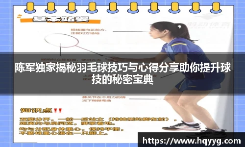 陈军独家揭秘羽毛球技巧与心得分享助你提升球技的秘密宝典